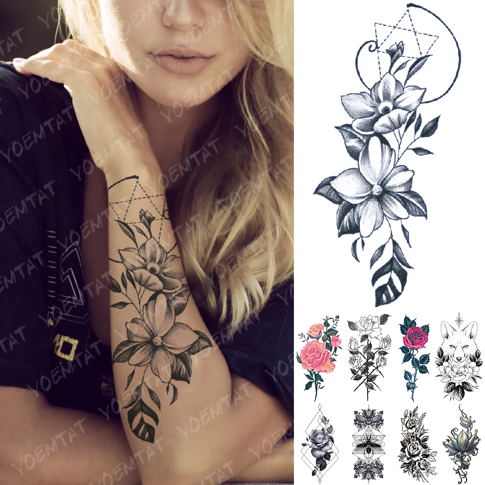 Tatouage Fleur De Lys Et Rose