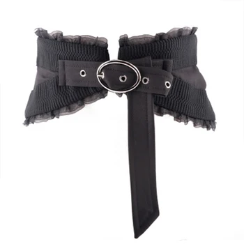 

Black Pin Buckle Style Versatile Belt Women Autumn Winter Vintage Lace Belt Female Korean Casual Belt Assessorie For Dress Skirt