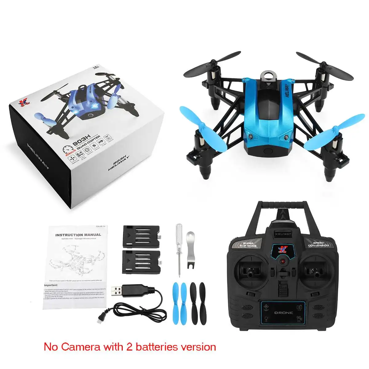 No Camera with 2B 903HS Wi-Fi FPV камера Датчик силы тяжести с удержанием высоты 2,4G 6 Axix RC гоночный Дрон с регулировкой скорости стабильная высокая прочность G сенсор - Цвет: No Camera with 2B