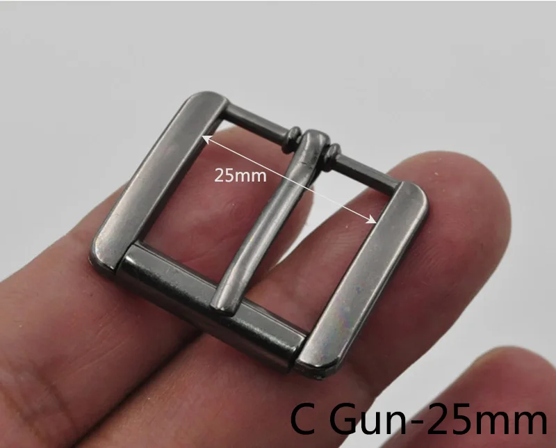 CGun-25mm Meetee 5/10 шт. ID20mm металлический штырь пряжки ремня сумки ремень слайдер регулятор крючка индивидуальные заказы декоративная пряжка кожа аппаратных аксессуары для ванной комнаты - Цвет: CGun-25mm