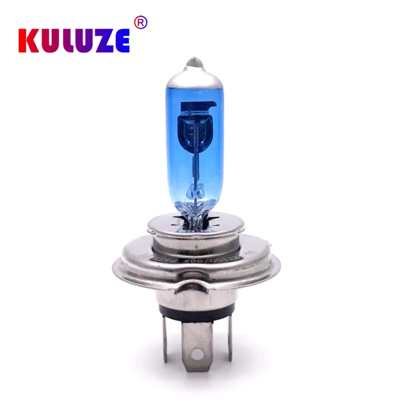 2pcs H4 60/55W 12V Super White Headlights P43t Quartz Halogen Bulb High Power 100W auto High low Light 5800K 3