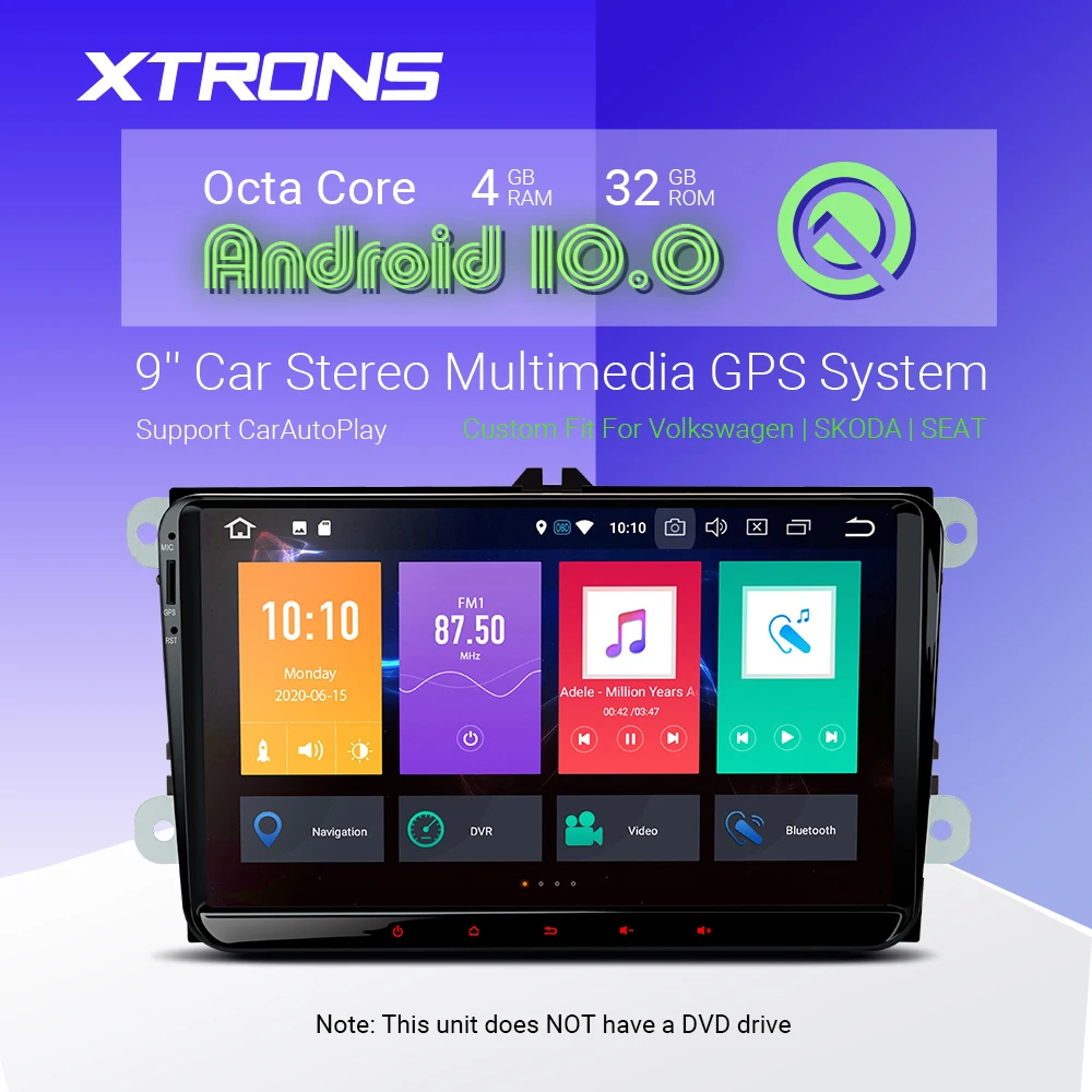 Автомобильный мультимедийный плеер 9 дюймов на Android 10 0 с GPS для Volkswagen Golf Passat CC Touran