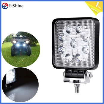 

27W 4.25in Work Light LED Car Beam Square Off-road Lamp Light Fog Lighting Exterior 12-24V For Boat/SUV/Truck/4X4 DRL Fog Lamp
