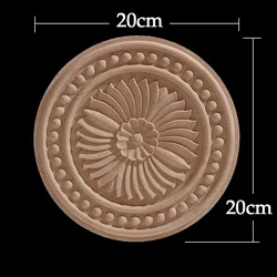 Exquisite Antique Floral Leaf Wooden Decoration (Y44 - 20)