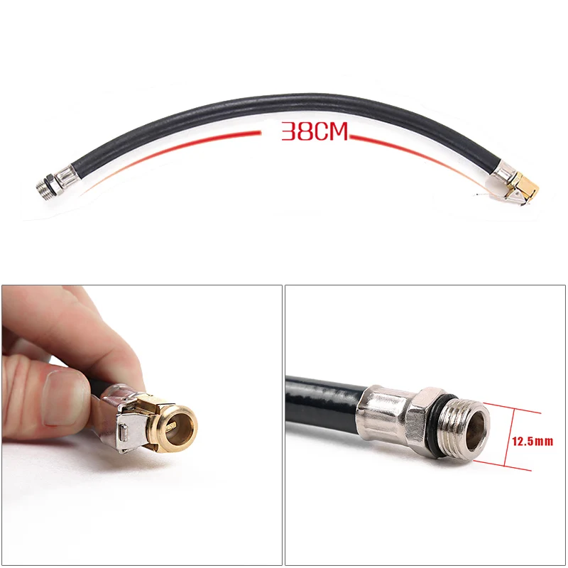 

New 1pc Car Black Air Rubber Hose Lock on Clip Chuck Tire Inflator Self-locking #1 free shipping