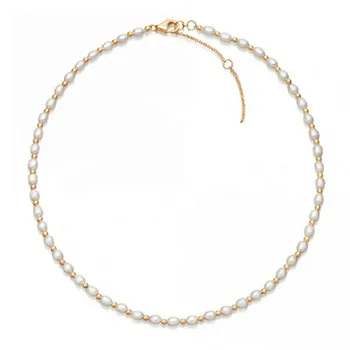 

classtic pink Pearl chain Choker necklace accessories freshwater women necklace jewelry erkek kolye bijoux pearl necklace femme