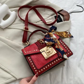 

Elegant Female Casual Tote Bag 2020 Fashion New High Quality PU Leather Women's Designer Handbag Rivet Shoulder Messenger bag