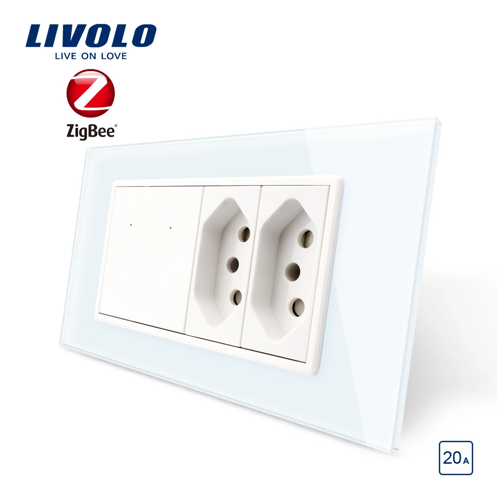 Livolo стандарт США/Австралии, новое приложение SeriesWall Smart wifi, 2 банды 1Way zigbee& 2 Бразилия 20A, aleax, google home, пластиковый ключ, без логотипа