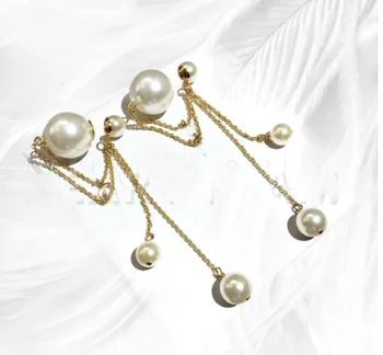 

Pearl Earrings With Letter Tassels Earring 2019 Fashion Jewelry Front And Back Earring Fashion Classic Jewelry Gift