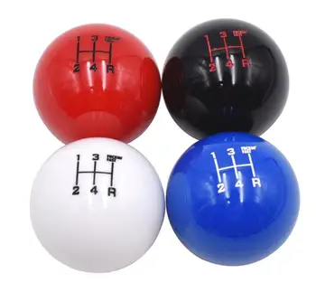 

Universal Car M10X1.25 Thread 5 Speed Round Gear Shift Knob Shifter Lever Head