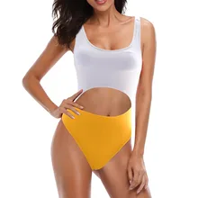 Белый полосатый купальник, сдельный сексуальный бикини, пуш-ап купальник, женский купальник с открытой спиной, Цельный купальник, пляжная одежда