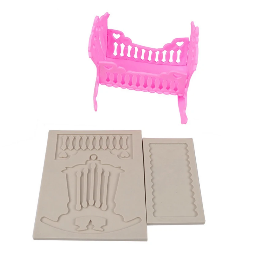 Baby der Kinderbett Form Silikon Form Sugar Schokolade Cupcake Fondant Kuchen Dekorieren Werkzeuge