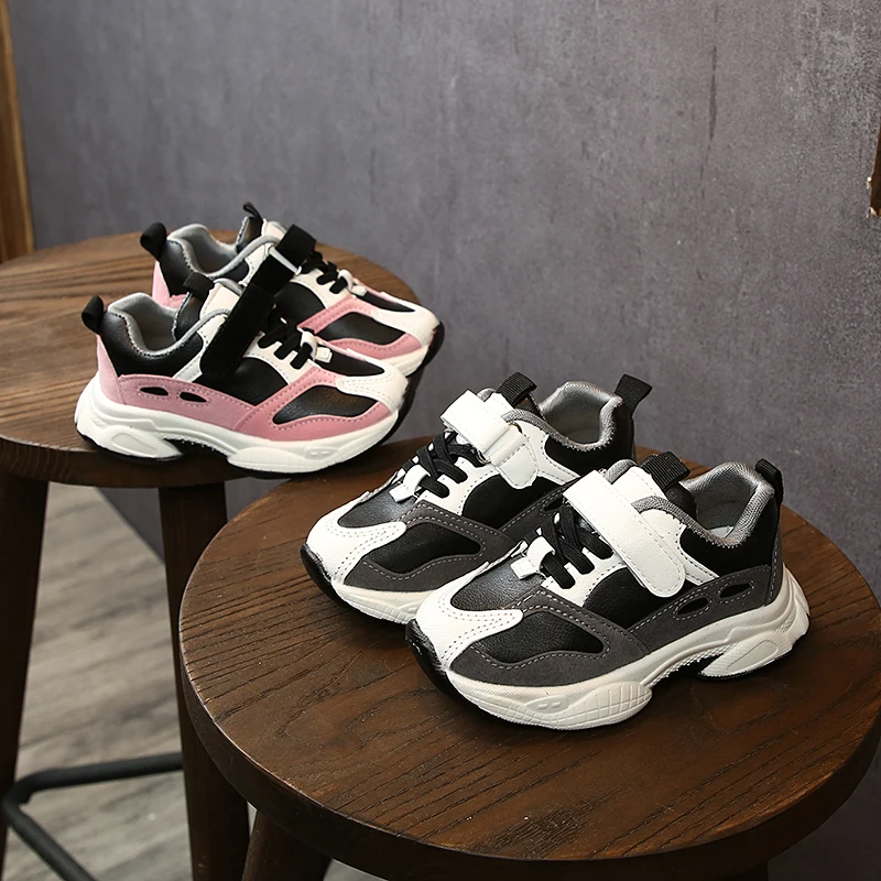 CYSINCOS Children Light Casual Shoes Kids Sneakers Girl Breathable Leather Waterproof Sport Running Shoes Slip-on Tenis Infantil