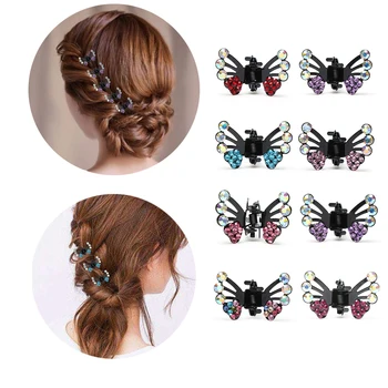 

6PCS New Rhinestone Butterfly Hair Claw Snowflake Hairpins Hair Accessories Set Hair Clips Hairgrip For Women Girls Bride