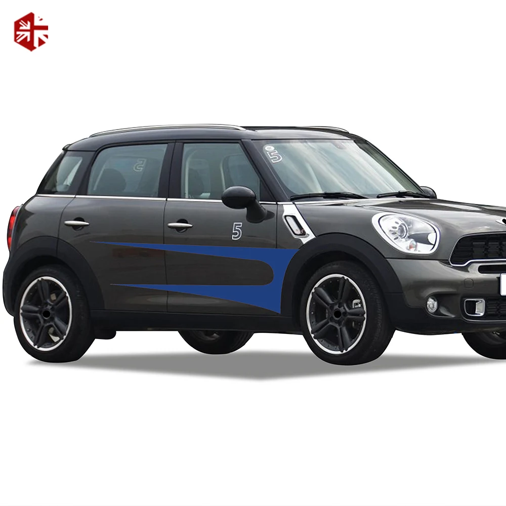2X автомобиля стиль двери боковой StripeSticker тела графика Виниловая наклейка для MINI Cooper S Countryman R60 2010- One JCW аксессуары