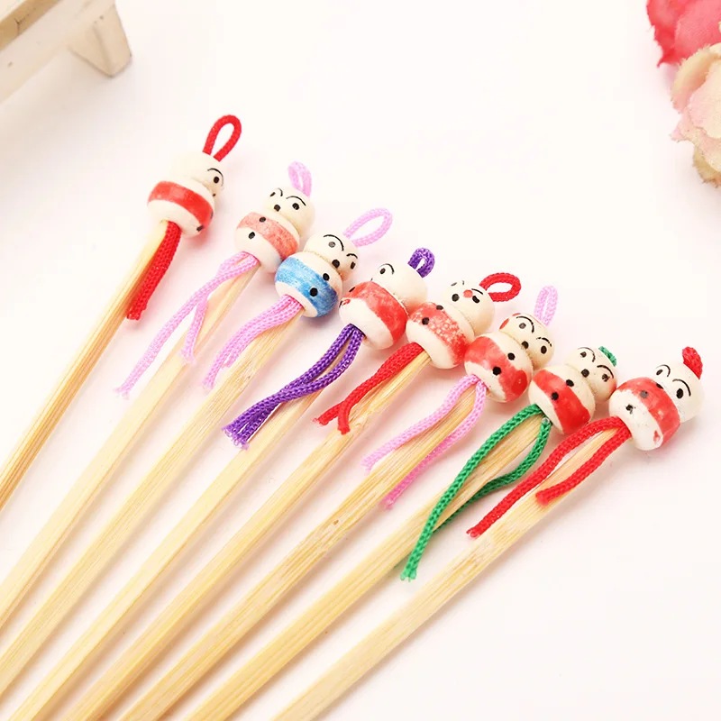 5pcs Bamboo Doll Earpick Wood Portable Ear Picks Wax Remover Ear Cleaner Tool Health Care Ear Care