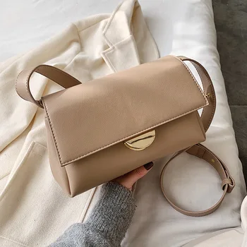 

Famous Design Small Bag Women's Bag 2020 New Fashion Lock Small Square Bag Simple Joker Shoulder Messenger Bag