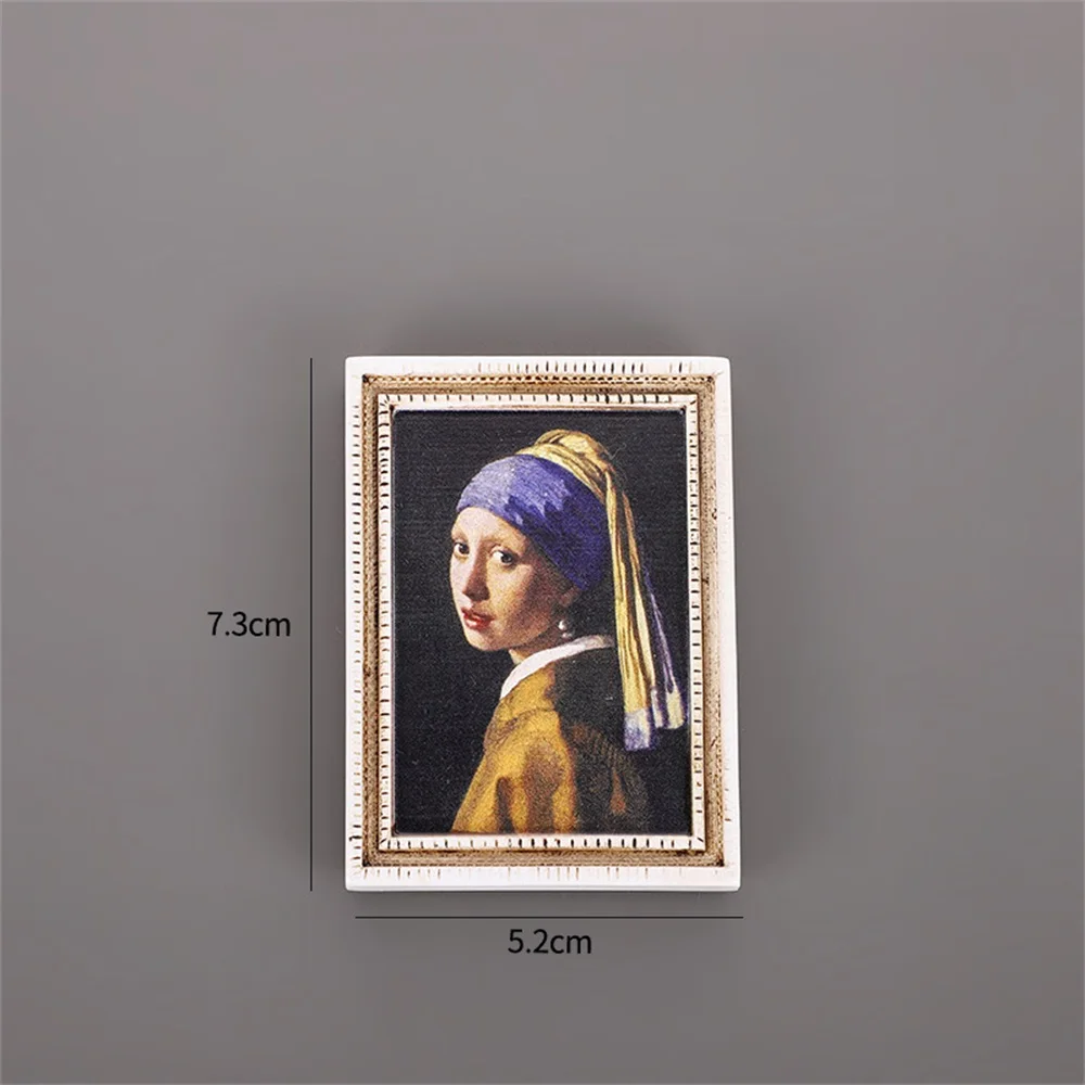 World Famous Painting Fridge Magnets With Frame Refrigerator Sticker