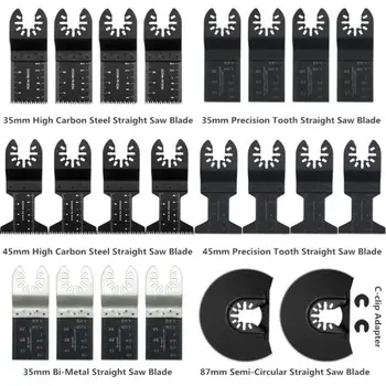 

24 PCS Oscillating Multi Tool Saw Blades High Carbon Steel Cutter DIY Universal PVC Cutting Open Straight Saw Blade Semicircular