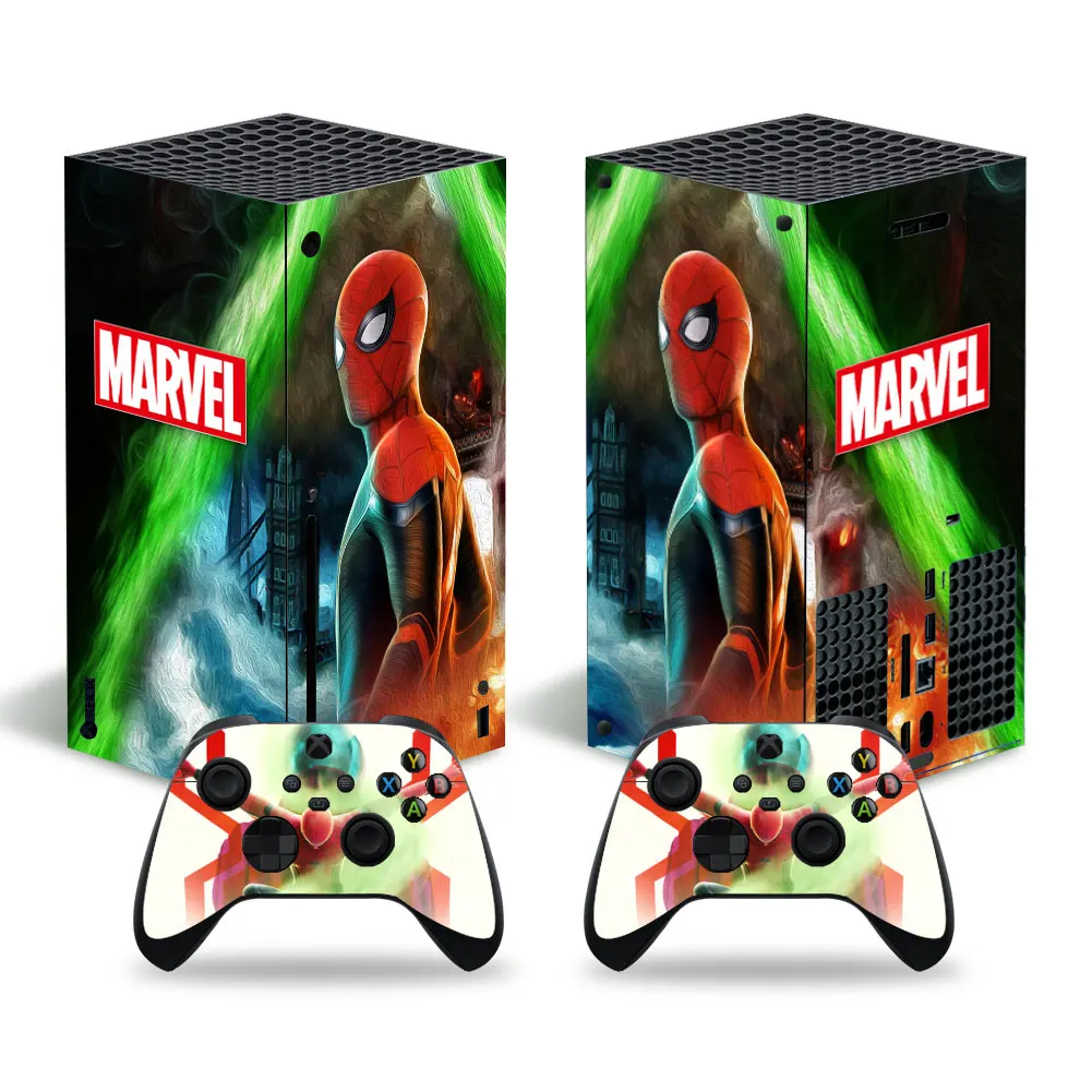 2021 Marvel Iron Man Skin Sticker Decal Cover for Xbox Series X Console and 2 Controllers Xbox Series X Skin Sticker Vinyl 