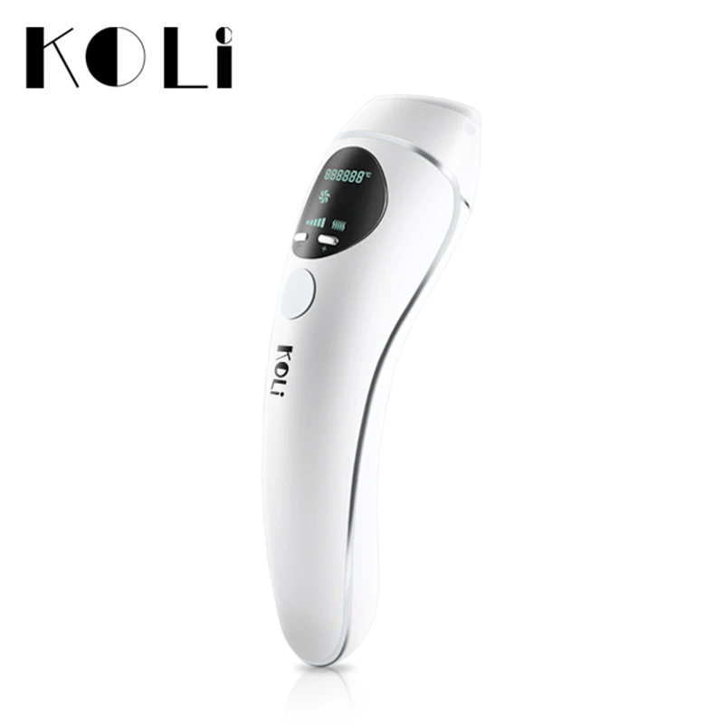 Koli IPL эпилятор, постоянное лазерное удаление волос, ЖК-дисплей, 500000 импульсов, лазерный Фотоэпилятор для бикини - Цвет: White