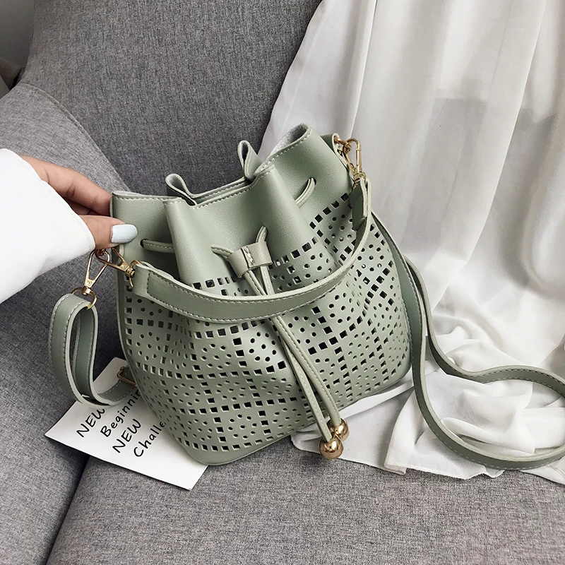 Женские сумки, сумки известных брендов, открытая пляжная сумка Bolsa Feminina с деревянной ручкой, сумки-тоут из искусственной кожи, сумка на плечо, кошельки - Цвет: Зеленый
