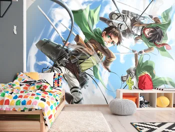 

[Self-Adhesive] 3D Attack On Titan 698814951 Japan Anime Wall Paper mural Wall Print Decal Wall Murals