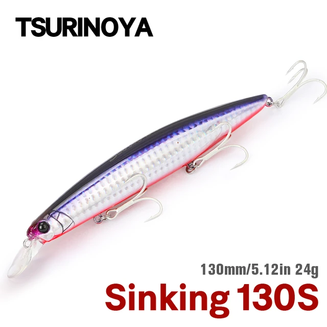 TSURINOYA 130S Sinking Minnow Fishing Lure SCOUT 130mm 24g Long Casting  Seabass Flounder Artificial Large Sea