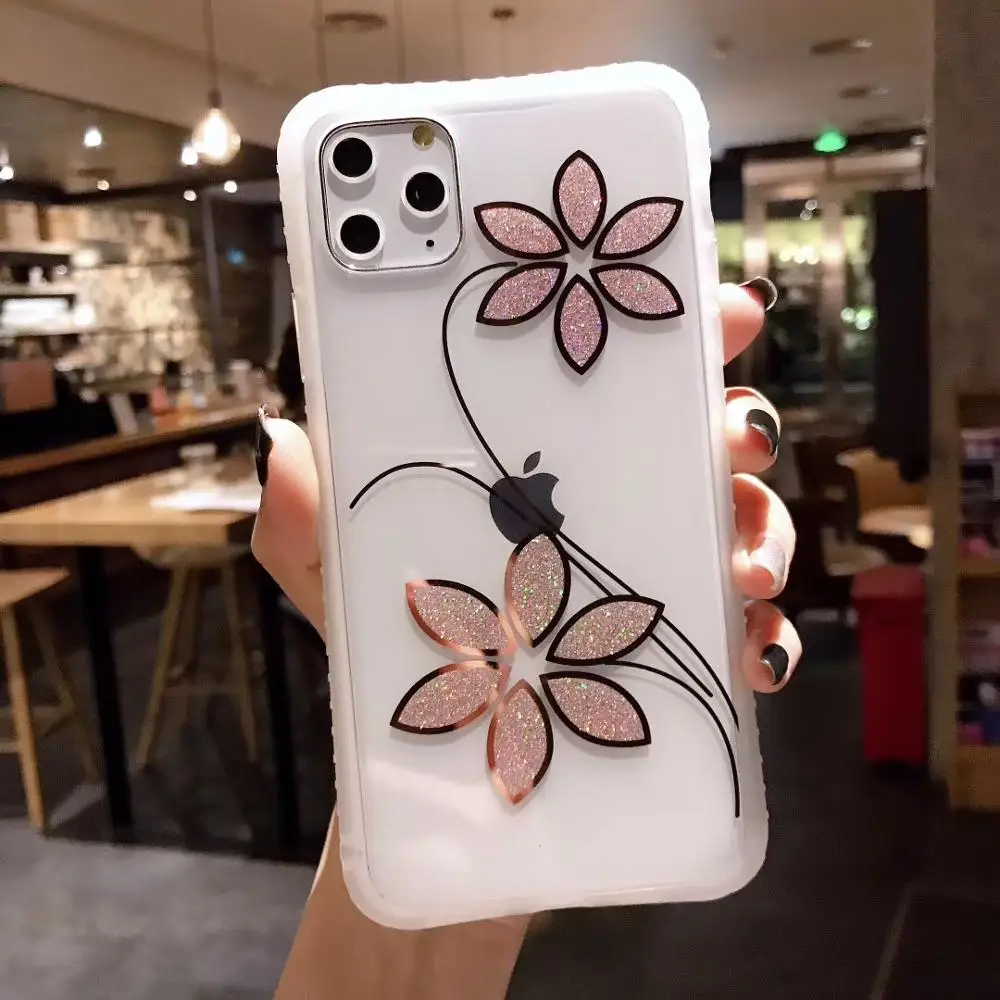 Чехол-накладка для iPhone 11 Pro XS Max XR X 8 7 6 6S Plus ТПУ с блестками | Мобильные телефоны и