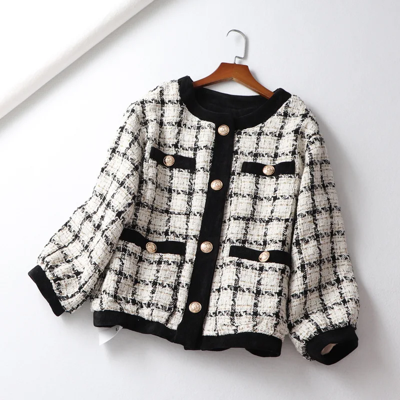 

Ml25 Aristocratic ~ Small Fragrant Series ~ 2019 Autumn New Products Short-height Tweed Plaid Cropped Jacket