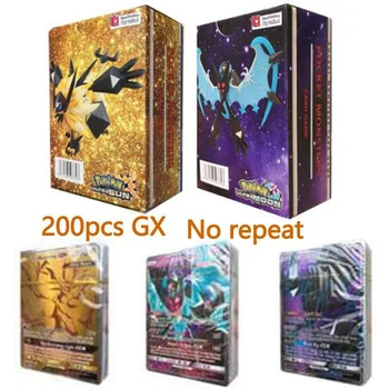 

100/200 Pcs no repeat Pokemon card GX EX MEGA Shining TAKARA TOMY Game Battle Carte Trading Children Toy