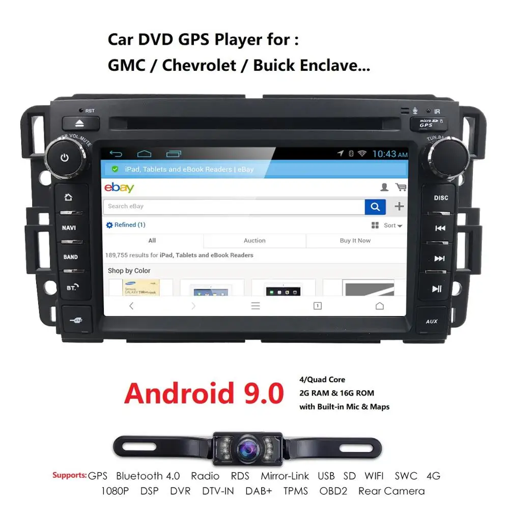 Sale Hizpo 7Inch 2 Din IPS Car DVD Player For GMC Chevrolet Buick SAVANA 2008 2009 SIERRA 2007 2008 2009 2010 2011 Bluetooth SWC TPMS 2