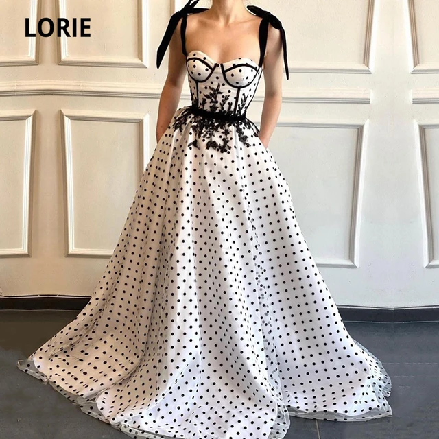 Pocket Dress in White with Black Pois