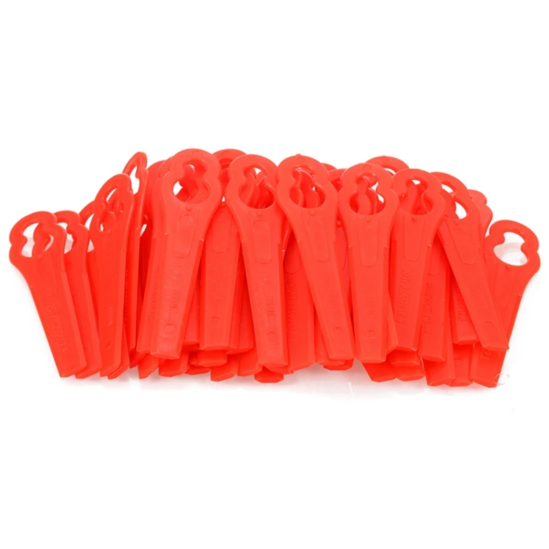 50Pcs Plastic String Trimmer Blades For Garden Lawn Mower Replacement Blade Grass Cutting Blade Garden Tools