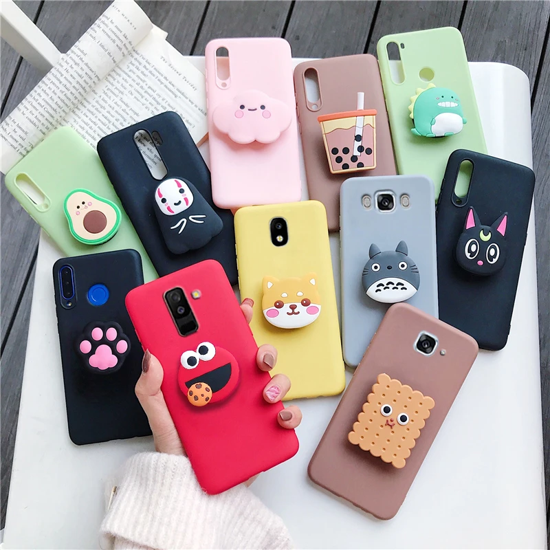 Couverture 3D en silicone mignonne de protection pour téléphone, coque