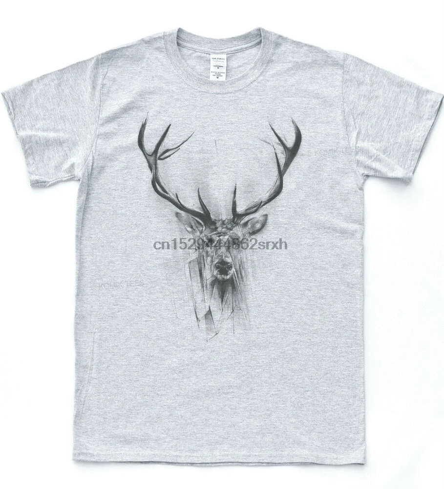Футболка с рисунком оленя хипстерская футболка головы | Мужская одежда