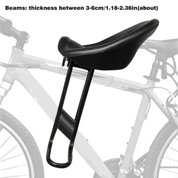 

Universal Sturdy Kids Bike Seat Safety Saddle Mountain Bicycle With Back Rest Easy Install Foot Pedals Front Mounted Cushion