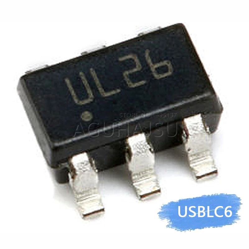 10 шт USBLC6-2SC6 SOT23 USBLC6 UL26 ESD супрессор/TVS диод Защита низкая крышка Новый оригинал |