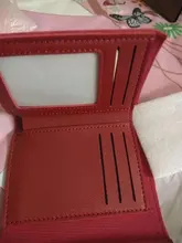 Cartera pequeña de piel sintética para mujer, monedero pequeño, tarjetero, Color rojo, 2020