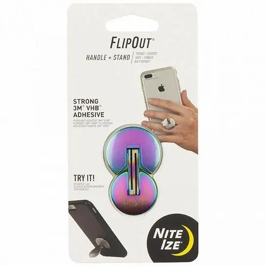 Держатель Nite Ize 2021 универсальный FlipOut Handle+Stand Радужный | Мобильные телефоны и