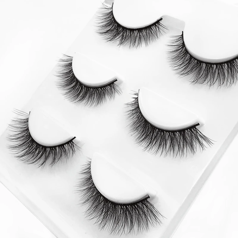 

SDSP Arrivals 3 Pairs Fake Eyelashes 3D Faux Mink Make up Lashes Dramatic Fluffy Lashes Natural long False Lashes