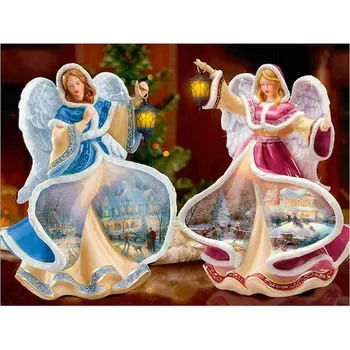 

5D Diamond Painting Christmas angel DIY Needlework Home Decoration Diamond Embroidery Mosaic Snow scene Wall Art