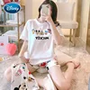 Disney Mickey Minnie Women Pajamas Set Summer Cute Cartoon Short Sleepwear Girls Comfortable Home Clothes 6