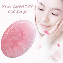 

1 PC Handmade Universal Skin Care Cleansing Soap Mite Removal Oil Control Rose Essential Oil Soap