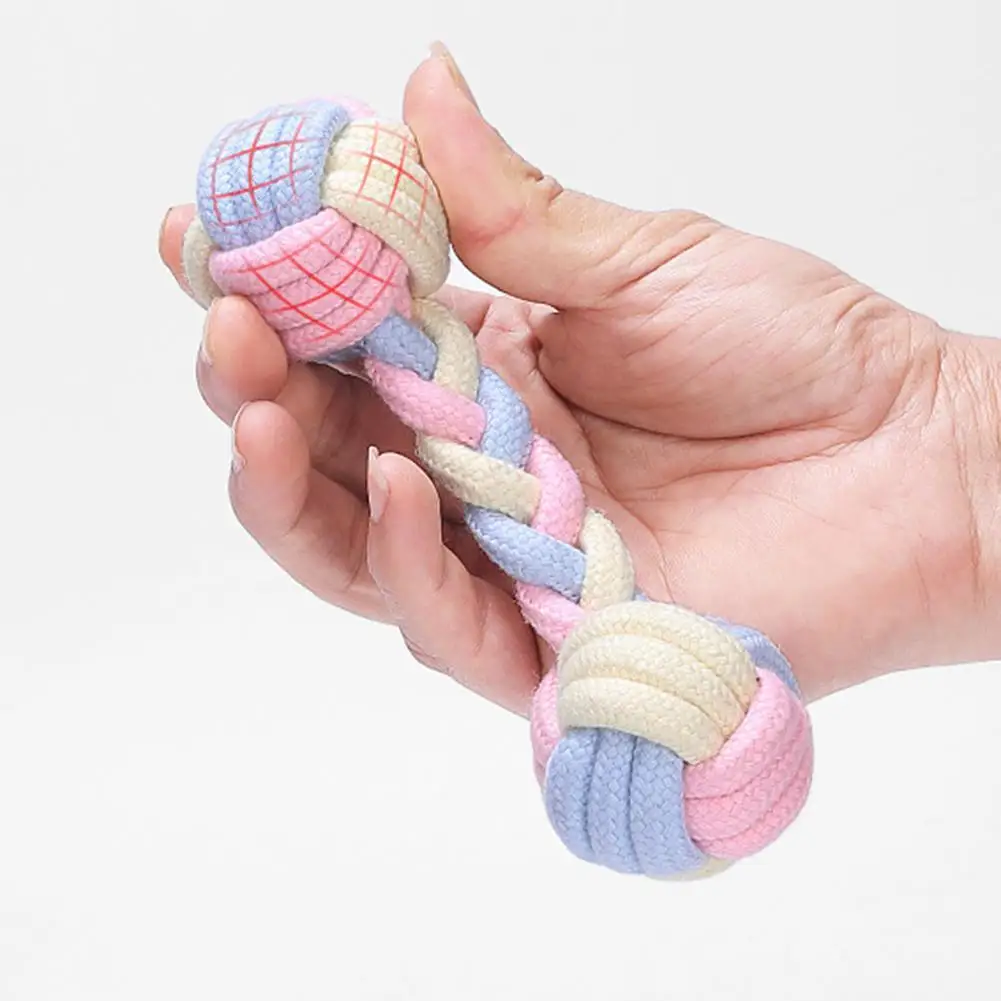 

Pet Dog Puppy Cotton Rope Bite-resistant Molar Tooth Cleaning Play Chewing Toy 2021