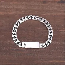 Мужской браслет wo мужской 925 пробы Серебряный тайский серебряный простой индивидуальный серебряный браслет Ретро Тканые подвески для мужчин и женщин