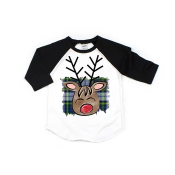 

personalized toddler deer shirt, toddler christmas shirt, baby christmas shirt, plaid christmas shirt, deer christmas shirt