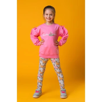 

Sweatshirt for girls MINAKU, height 104-110 cm, pink