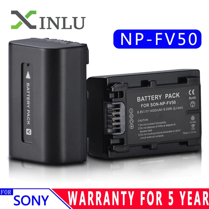 Cargador para SONY NPFV 70 NP-FV50 NP-FV70 FDR-AX33 FDR-AX53 FDR-AX100 2 Batería