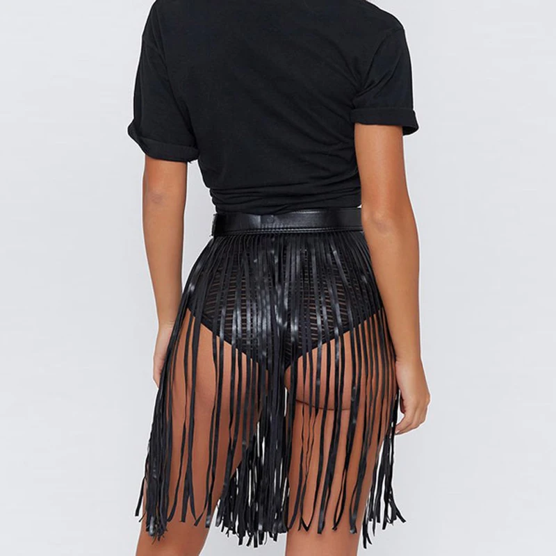 Leather tassel skirt Clearance